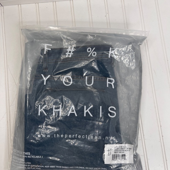 NWT The Perfect Jean 31W X 26L Slim Fit Cowboy Yellow Tint - Picture 9 of 11